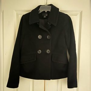 H&M Short Black Coat Size XS/4